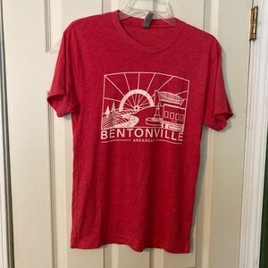Next Level Apparel Bentonville Arkansas tee shirt size S small red cotton blend